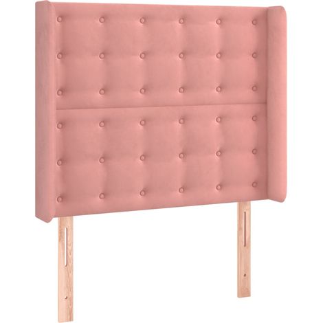 Maison Exclusive - Cabecero con orejas de terciopelo rosa 83x16x1 (1/5)
