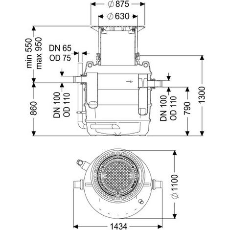 KESSEL 93002.80D-DL Séparateur de graisses EasyClean encastré