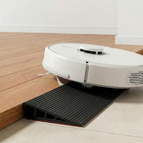 Threshold Ramp 100 x 8 x 2 cm, Non-Slip Rubber/PVC Access Ramp for Robot Vacuum Cleaner, Wheelchair, Stroller (1/5)
