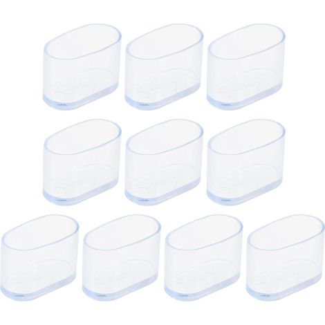 Housses Ovales Lot de 10 Protections Antidérapantes et Résistantes pour Pieds de Meubles en PVC pour Pieds de Chaise et Tabouret, pour Chambre et École (1/5)