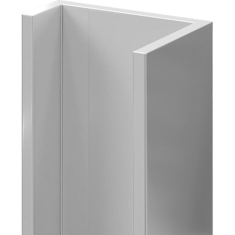 WholePanel 10mm Silver Aluminium Wall Panel U Trim (1/5)