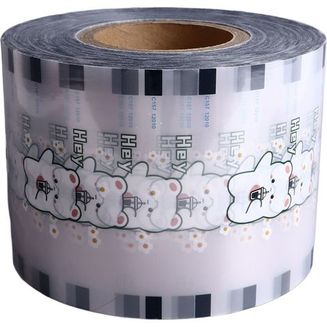Film Plastique pour Couvercle de Tasse à Thé Jetable, Film d'Étanchéité pour Lait de Soja