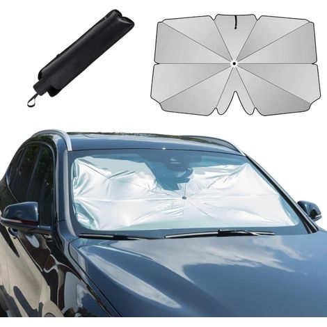 Parasol para parabrisas de coche - Protección UV - Parabrisas delantero universal de 110 x 65 cm - Parasol plegable (1/5)