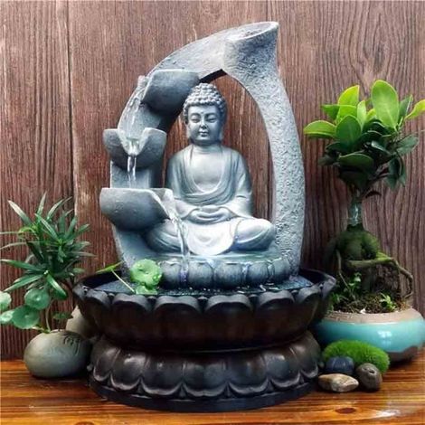 Fontaine de table - FOLAYA - Bouddha - 30 cm - Résine - Décoration intérieure (1/3)