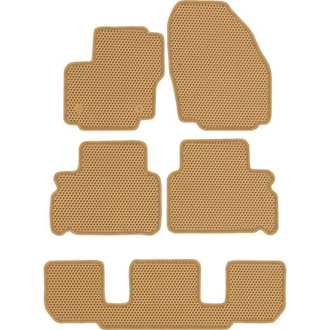 Ford Galaxy II FL 7 places (2010-2015). Tapis de sol dédiés - EVA beige alvéolé (1/5)