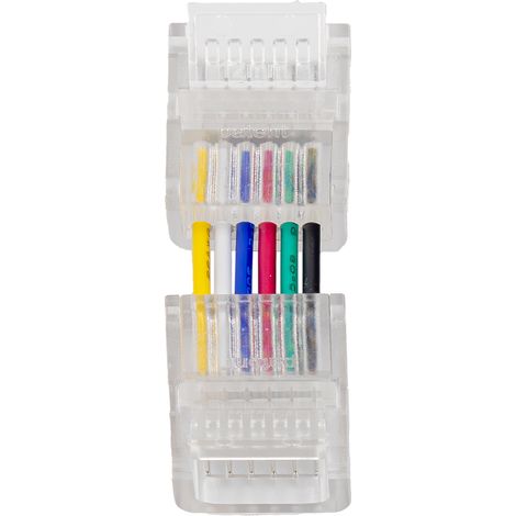 Connettore ad angolo verticale per strisce LED da 12 mm 6P (1/4)