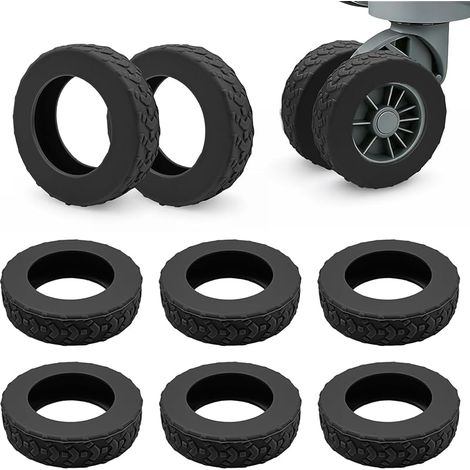 8 Pièces de Protège Roues de Valise, Housses de Roulettes de Valise, Couvertures Protectrices de Roue en Silicone pour Chaises de Bureau,Bagages,Etc