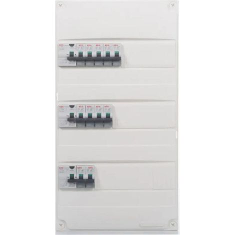 Coffret électrique monophasé pré-câblé 3 rangées 11 disjoncteurs - AEG