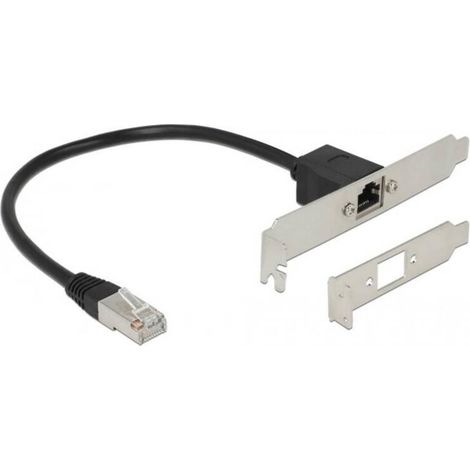 [GEBRAUCHT] B-Ware Delock RJ45 Patchkabel CAT 5e F/UTP 0,30m ungeschirmt Netzwerk Kabel schwarz 1St (1/2)