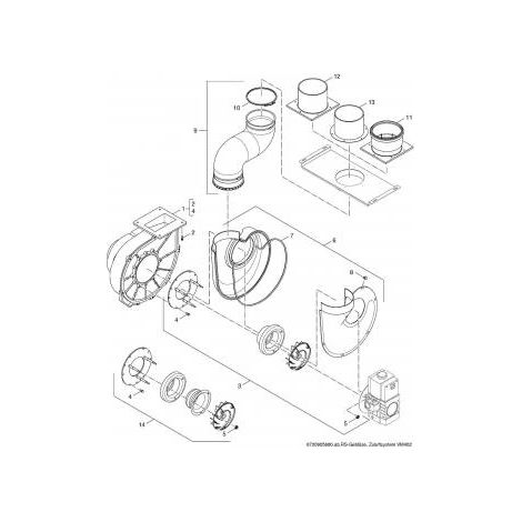Adapter Flansch Zuluft DN200 Muffe verp - 8718572875 von Buderus