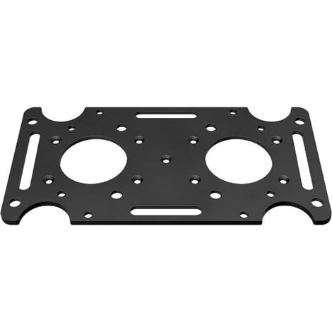 Support de montage pour boîte aux lettres - Plaque d'adaptation robuste pour poteaux creux en bois de 4 x 4 - Fixation en acier noir (1/5)