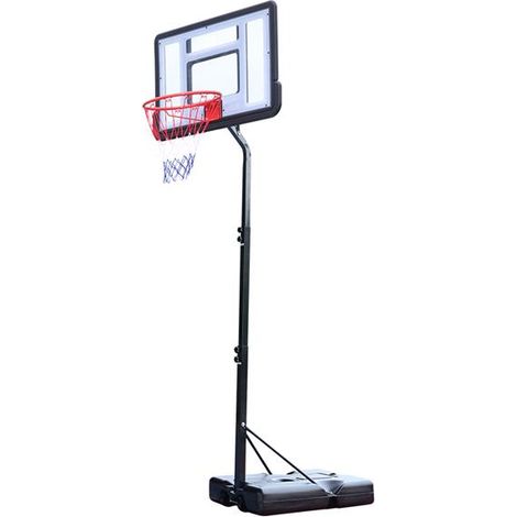 Panneau arrière transparent en PVC pour adolescent avec système de basket-ball amovible portable avec hauteur réglable de 7 pieds à 8,5 pieds