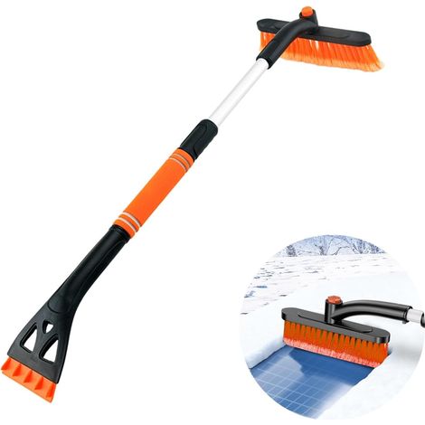 Brosse à neige détachable 3 en 1 - Brosse à neige pour voiture - Brosse à neige - Grattoir à glace - Pelle à neige - Outils de déneigement - Outil universel télescopique pour le déneigement en hiver - (1/5)