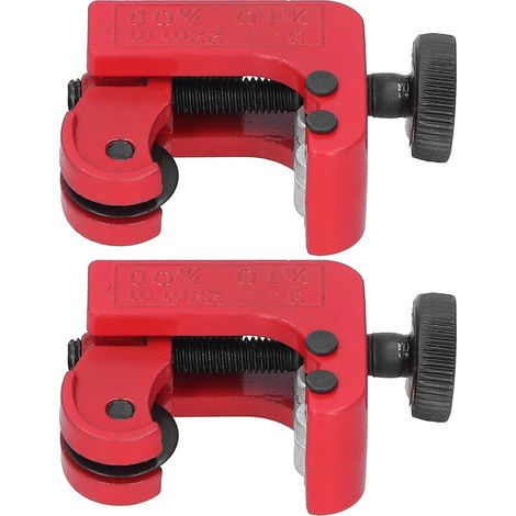 2 Stück Mini-Rohrschneider, tragbares Werkzeug zum Schneiden von Kupfer- und Aluminiumrohren, 3–22 mm (1/5)