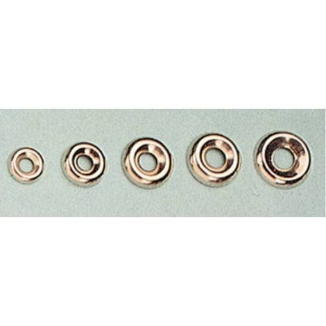 10 x ORLI SOTTOVITE ACCIAIO NICHELATO 16 MM
