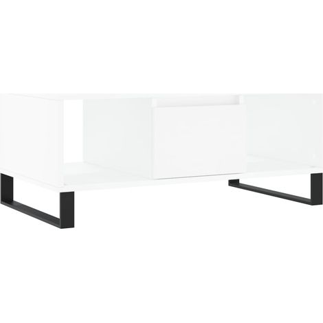 Maison Exclusive - Couchtisch Weiß 90x50x36,5 cm Holzwerkstoff