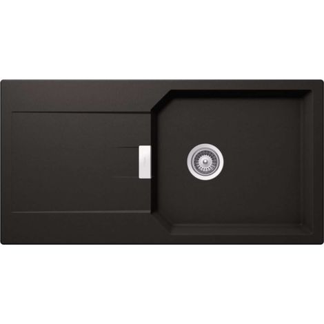 Schock Einbauspüle Cristalite Manhattan D-100 L A Nero GNE Exzenterbedienung (1/2)