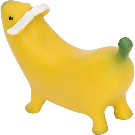 Sculpture de chien banane en résine, amusante et légère, décoration artistique pour la maison ou le bureau, format 8 x 6 cm / 3,1 x 2,4 pouces. (1/5)