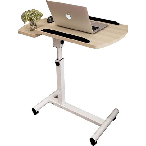 Tavolo Scrivania Porta Pc Computer Regolabile Tavolino Letto Divano con Ruote (1/5)