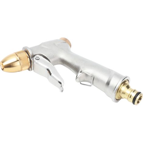 Lance d'arrosage haute pression en métal, pistolet à eau manuel pour jardin et lavage auto (1/5)