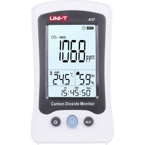 [NEUWERTIG] B-Ware Uni-T A37 Kohlendioxid-Messgerät Gasmessgerät CO2 Temperatur Luftfeuchtigke957 (1/2)