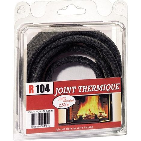 Joint thermique en fibre de verre 6mm – Étanchéité haute température – Réduction consommation bois – Installation facile (1/4)