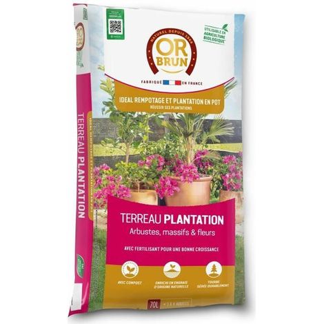 Tierra para macetas OR BRUN OBRTPLAN70N 70 L en saco de plástico