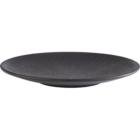Assiette Nero 85064 - En mélamine - Diamètre : 26 cm - Hauteur : 3 cm - Noire (1/2)
