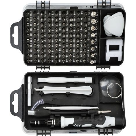 Schraubendreher aus Kohlenstoffstahl, Multifunktionsset für Elektronikreparaturen, Uhren- und Handy-Demontage, grau (1/5)