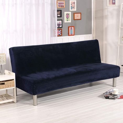 3-Sitzer-Schlafsofa aus Samt ohne Armlehnen, rutschfest, Futon, 190–210 cm (1/5)