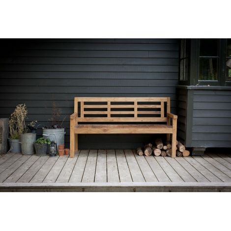 Garden Trading Outdoor Chastleton Bench Seat Chair Teak Wooden Garden Patio Park (1/5)