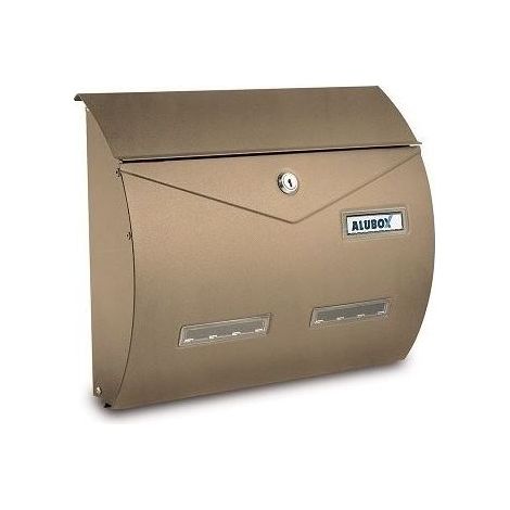 Alubox BUSTASA Cassetta Postale da Esterno Formato Rivista Apertura Vasistas Anti Effrazione Antipioggia Anticorrosione colore Sabbia