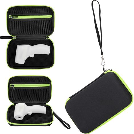 Boîte de protection robuste pour thermomètre médical, étanche et anti-choc, couleur vert foncé (1/5)
