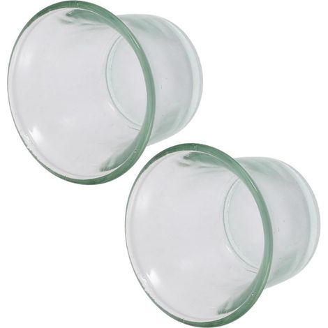 2 Stück Teiliges Glas Hängender Futterspender Ersatzbecher (1/5)