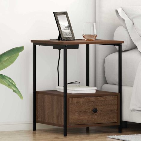 Nachttisch Braun Eichen-Optik 42 x 41 x 56 cm Holzwerkstoff