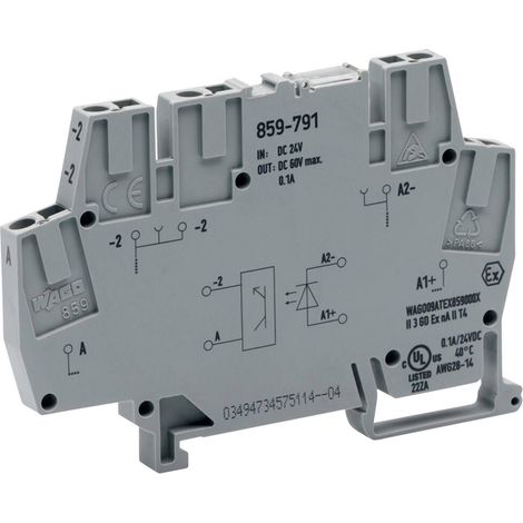 WAGO Optokopplerrelais 859-791 0.1 A Schaltspannung (max.): 60 V/DC  1 St. (1/5)