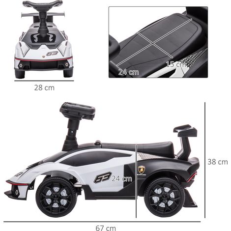 Voiture électrique Lamborghini sous licence, avec effets sonores, protection anti-basculement, 67 cm x 28 x 38 cm (1/5)