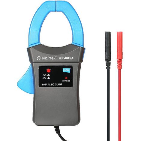 HoldPeak 600A DC/AC Stromzangenadapter, Zangenmessgerät mit Messspitzen