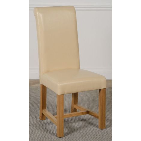 Washington Ivory Leather Dining Chairs for Dining Room or Kitchen (1/5)