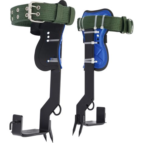 Griffes d'escalade, Crampons d'arbre avec Sangles Sécurité Réglables, Équipement D'élagage en Acier Trempé 45, Pédale Antidérapante 100kg, pour Cueillette Fruits Chasse Travail Hauteur (1/5)