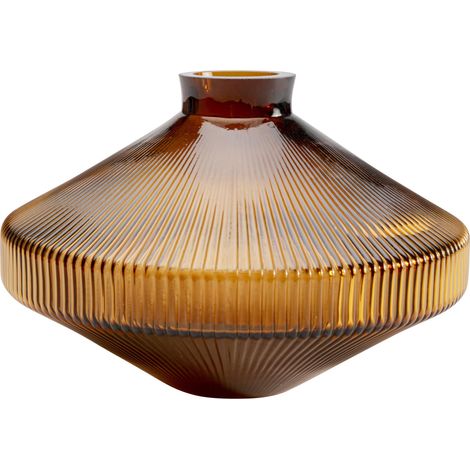 Vase Design Daphne - Marron - Hauteur : 24 cm - Vase décoratif - Accessoire d'intérieur - Imperméable - en Verre - pour Salon (1/5)