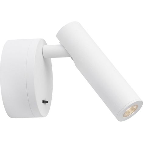 Merano Cajon Liseuse Sandy Blanc Aluminium LED Philips 3W Commutée 190Lm 3000K