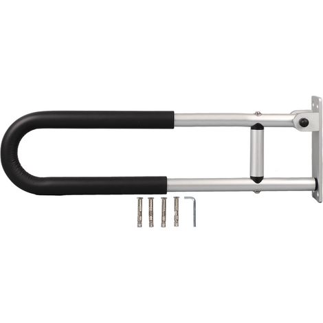 Barre d'appui pour toilettes, accessoires de salle de bain en alliage d'aluminium, cadre d'aide à la verticalisation pour personnes âgées et handicapées, main courante YC1215B (1/5)