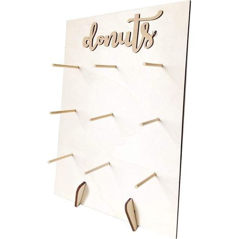 Présentoir À Donuts - Bois De Buis - 35 X 26 X 12 Cm - Démontable - Pour Mariage Anniversaire Candy Bar - 1 Pièce (1/5)