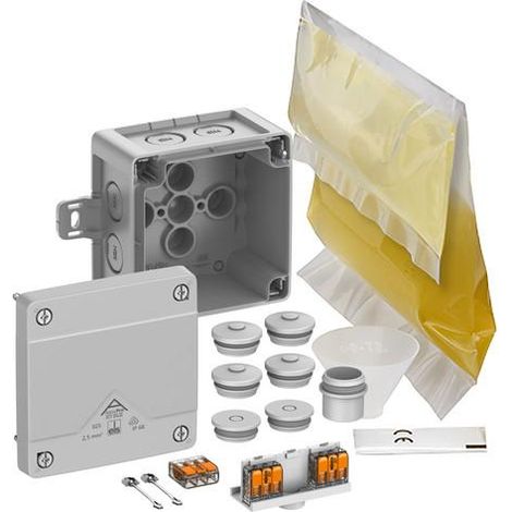 SPELSBERG ABOX PRO XT SLK-2,5² - IP68 - BOÎTE DE JONCTION AVEC RÉSINE MOULÉE ET CONNECTEURS DE CÂBLES - BOÎTIER ÉLECTRIQUE AVEC