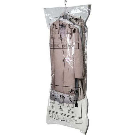 Sac Compresseur & Cintre "Carry" 140cm Transparent (1/3)