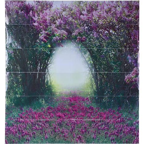 Autocollant d'escalier motif fleur violette 3D, papier peint amovible, décoration de maison