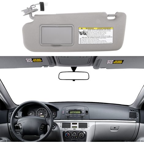 Pare-soleil gris 852013K010QD compatible avec Hyundai Sonata 2006-2008, côté gauche (1/5)