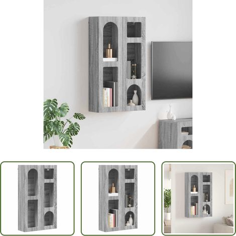 Wandregal -  Hängeschrank Graues Sonoma 59 x 20 x 100 cm Holzwerkstoff (1/5)