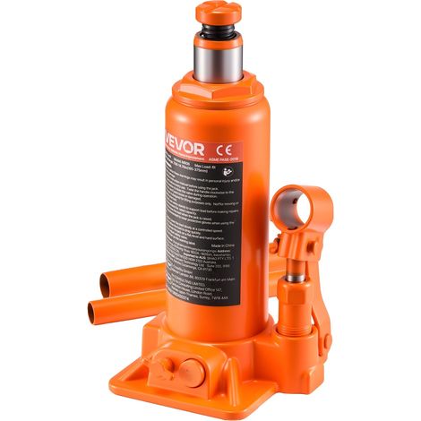Gato hidráulico VEVOR, 10 toneladas, 235-470 mm, cilindro de alta resistencia para reparación de automóviles, SUV y furgonetas, color naranja, 6 T (1/2)